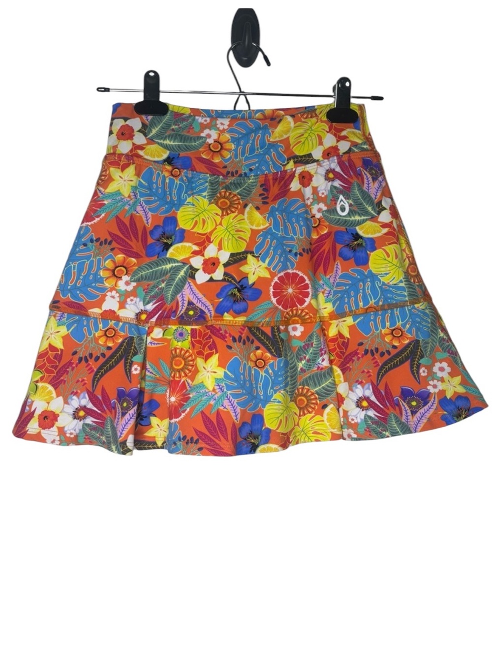 DonaJo Floral Fruit Print Pleated Skirt Skort XS Tennis Pickleball